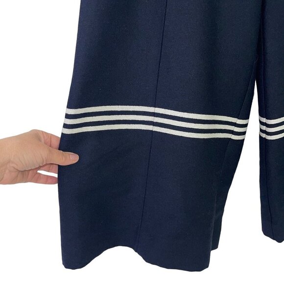 Baum Und Pferdgarten Womens Trousers Size 42 Blue Wide Leg Cropped Pockets New - Picture 9 of 10